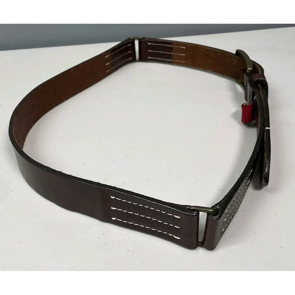 Cole Haan Mens 85/34 Chocolate Brown Genuine Leather Belt Classic Minimalist